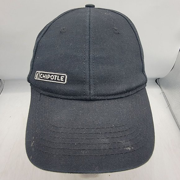 Chipotle Hat Employee Staff Uniform Hat Adjustable Crew Cap Black - Picture 1 of 9